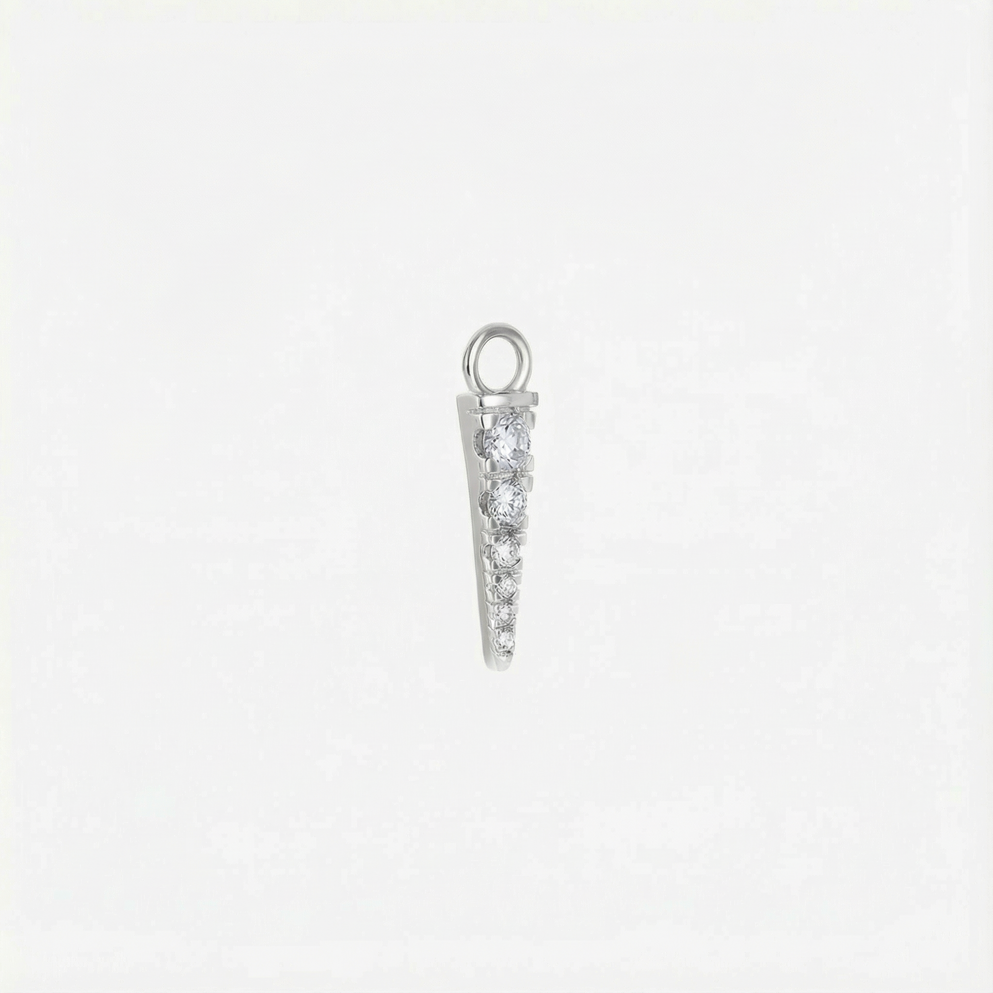 Edge Krystal Drop Sølvbelagt