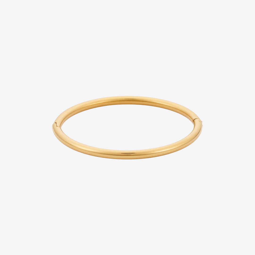 Rund Bangle Guldbelagt