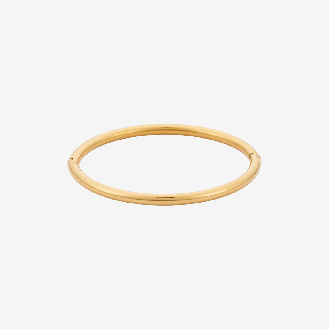 Rund Bangle Armbånd Guldbelagt