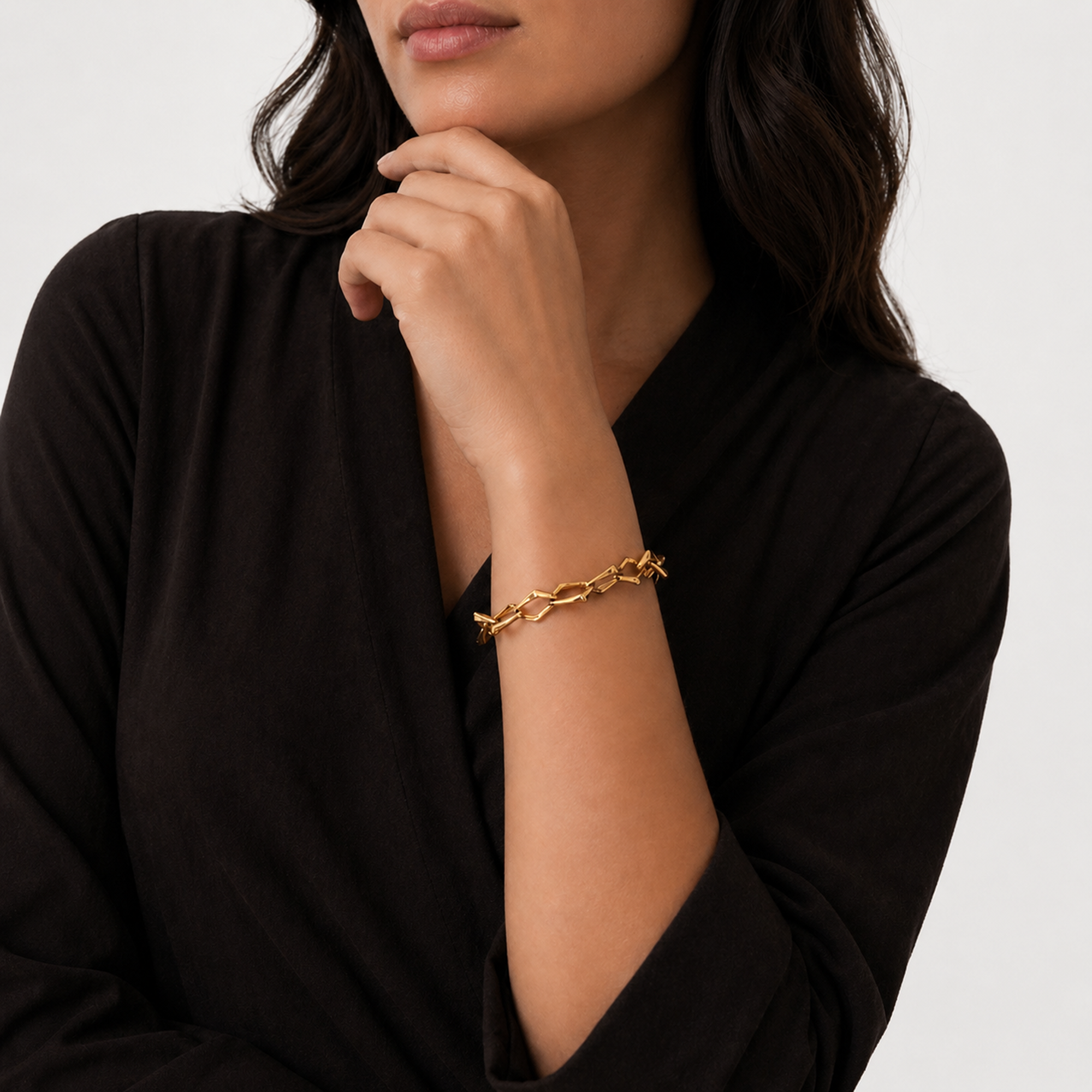 Chunky Armbånd Guldbelagt