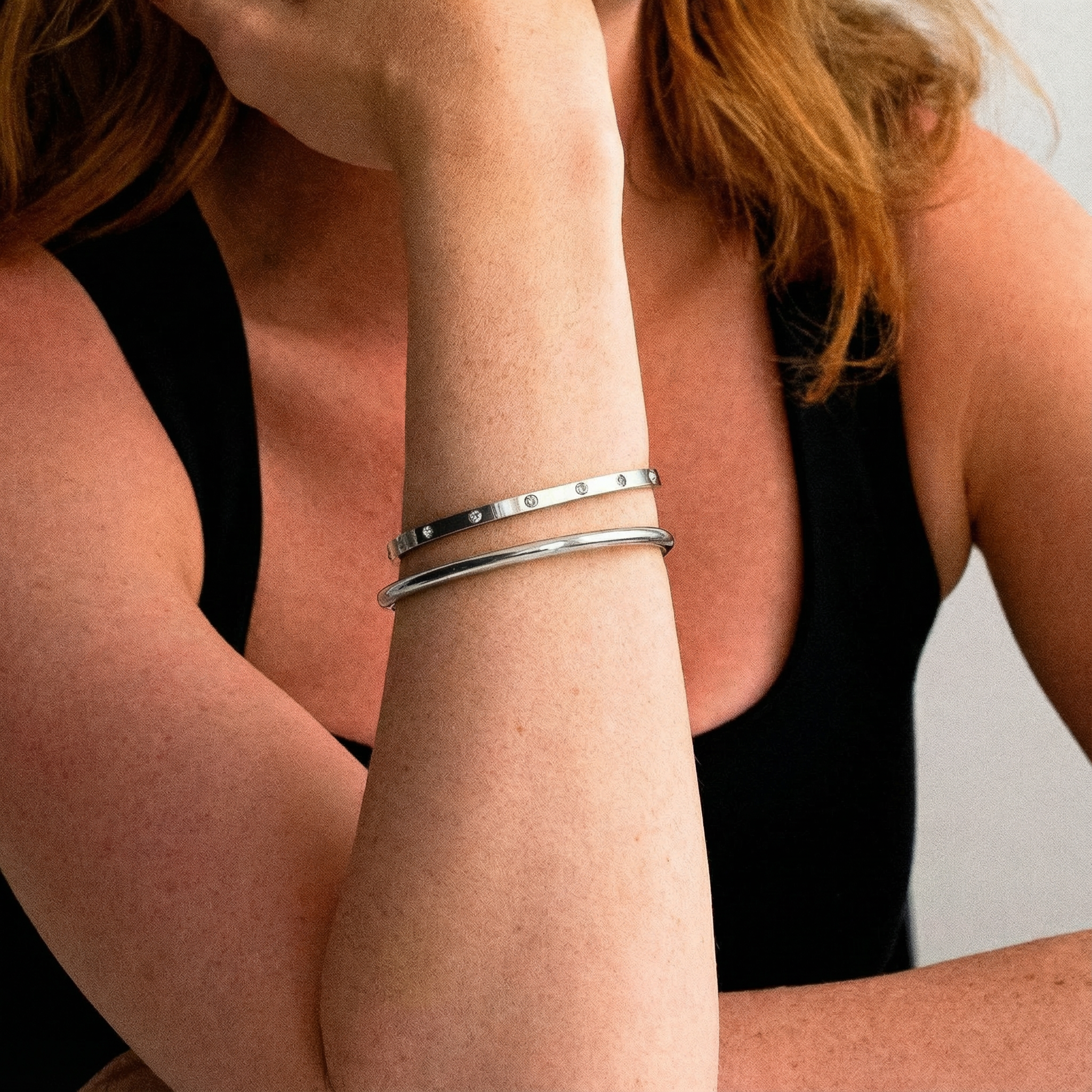 Classic Krystal Dot Armbånd Sølvbelagt