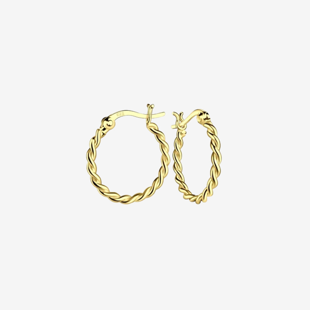 Twisted Rope Hoops Guldbelagt