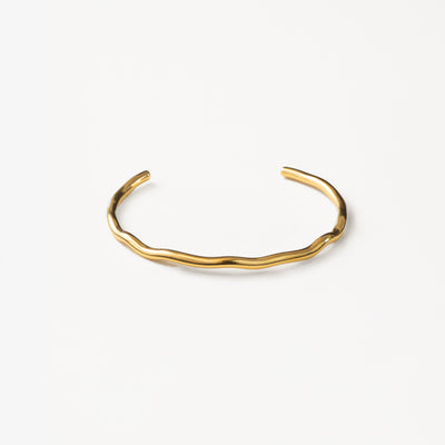 Wave Bangle Armbånd Guldbelagt
