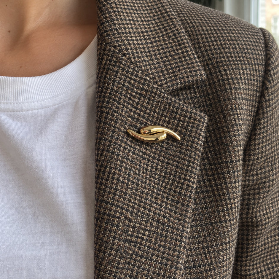 Mercury Broche Guldbelagt — På reversen
