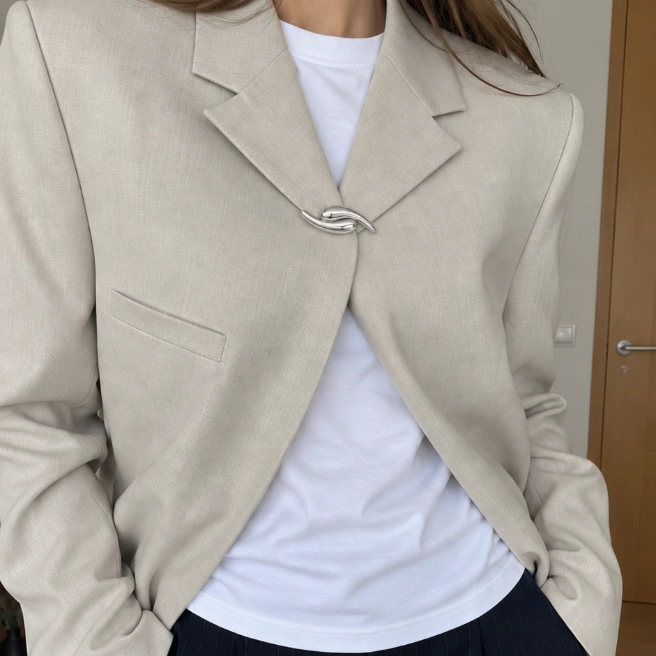 Mercury Broche Sølvbelagt — Luk din blazer